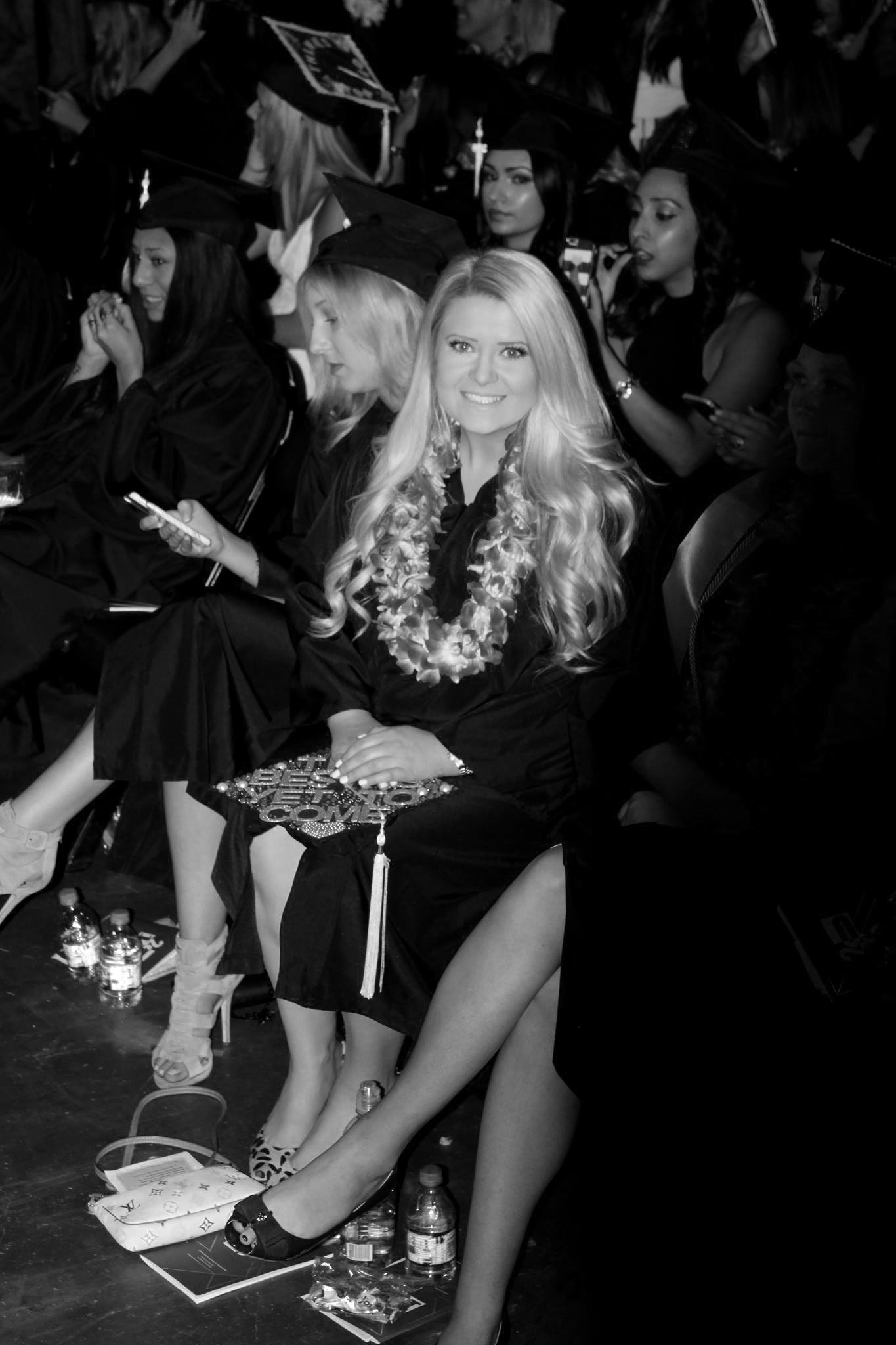 black and white fidm graduation jacqueline bridgford pretti please