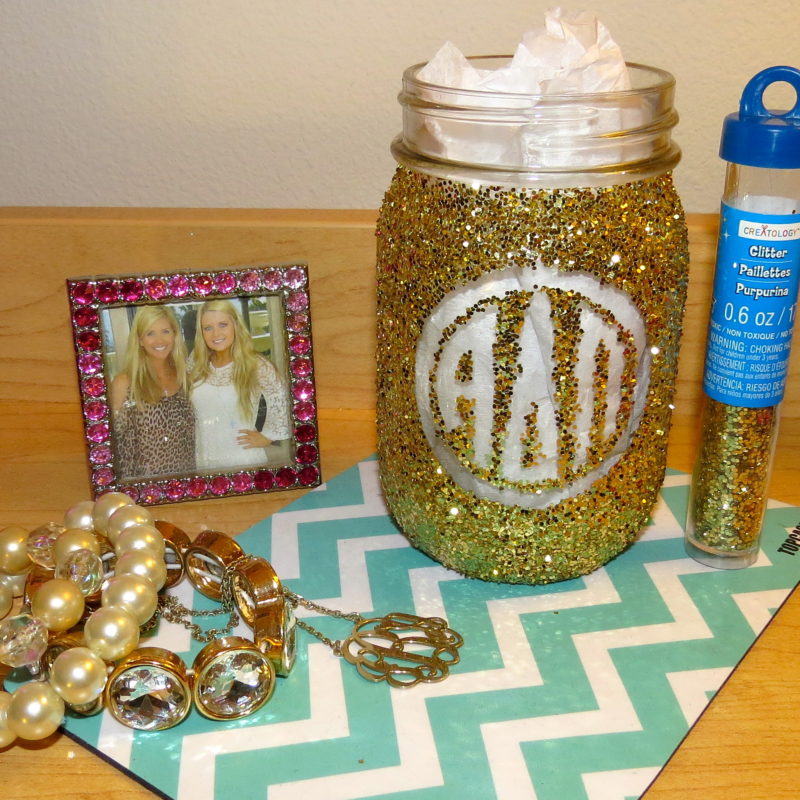 Vinyl Decal + Glitter | Mason Jar DIY